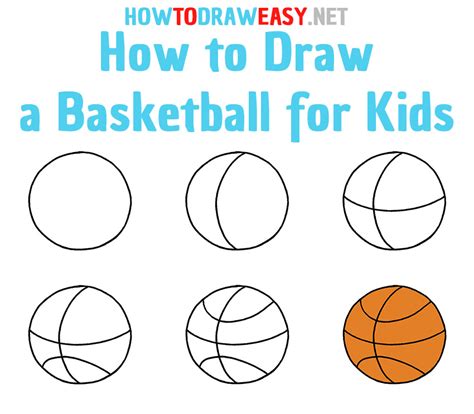 How to Draw a Basketball for Kids - How to Draw Easy