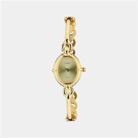 Timex Women Quartz Gold Dial Analog Stainless Steel Watch LK02 – Just ...