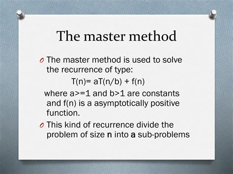 Image result for Master Theorem Examples Solved