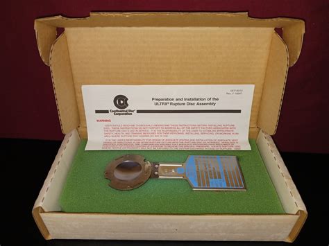 Continental Disc Corp 1" Ultrx (FS) SS Rupture Disc / 145 PSI @ 72° F ...