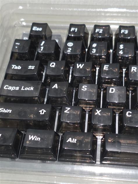 Crystal Black English Japanese Transparent Cherry Keycaps – CuriosityCaps
