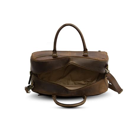 Duffle Bag Cow Wash Genuine Leather Brown