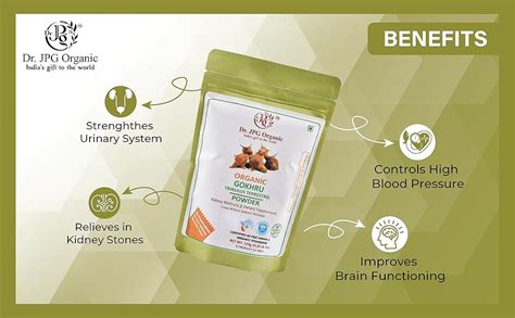 Buy Dr. JPG Organic Gokhru Powder-228g / Gokshura powder/Tribulus ...