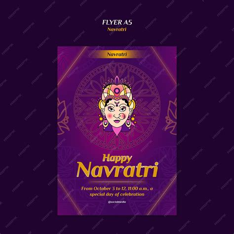 Navaratri template design | Premium PSD