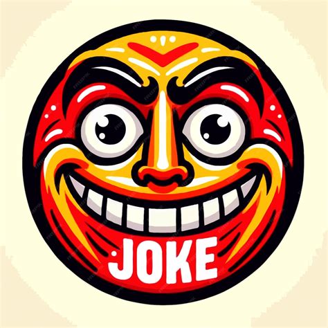 Premium Vector | Funny cartoon face or emoji for jokes day