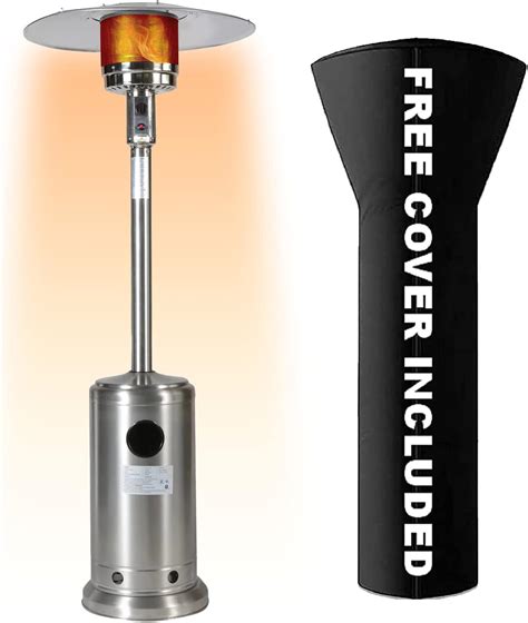 Buy 48,000 BTU Patio Heater, Propane Patio Heater Standing with Wheels ...