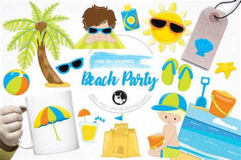 beach party illustration