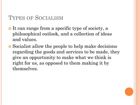 Types Of Socialism