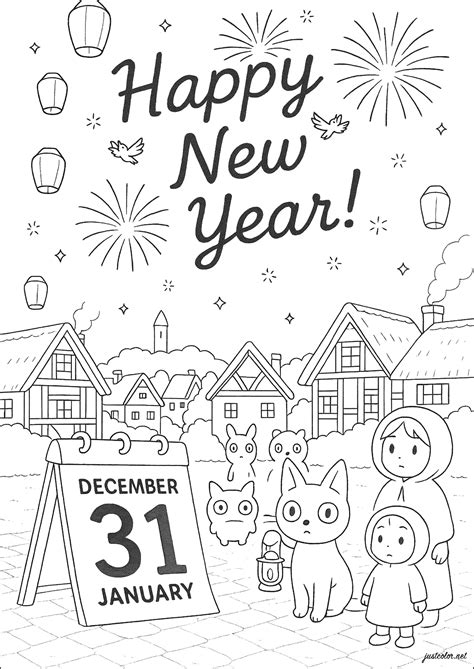 Happy New Year Coloring Pages For Toddlers New Year's Coloring Pages