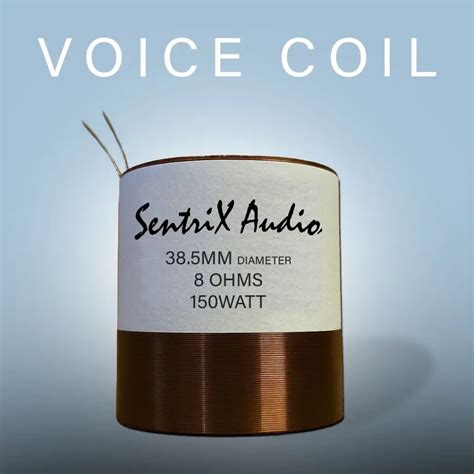 SentriX Audio 38.5mm Voice Coil | 8 Ohm 150W | Glassfiber GSV Former