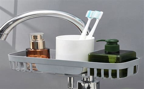GION Plastic Sink Caddy Organizer, Tap Organiser Clip Storage Rack ...