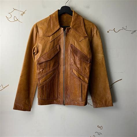 vintage 1970’s EAST WEST MUSICAL INSTRUMENTS leather jacket “winchester ...