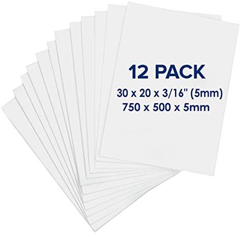 Buy Foam Board 20 x 30 x 3/16" (5mm) - 12 Pack - White Board, Free ...