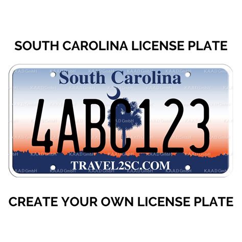 Custom South Carolina License Plate / Replica South Carolina License ...