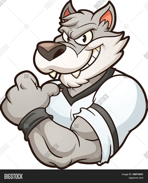 Vector y foto Mascota De Lobo De (prueba gratis) | Bigstock