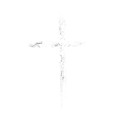Minimalistic Handpainted White Cross On Black Background Clipart ...