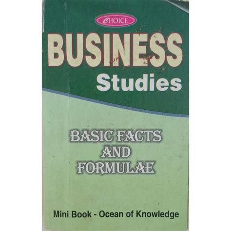 Business Studies Basic Facts And Formulae [pocket size] – Inspire Bookspace