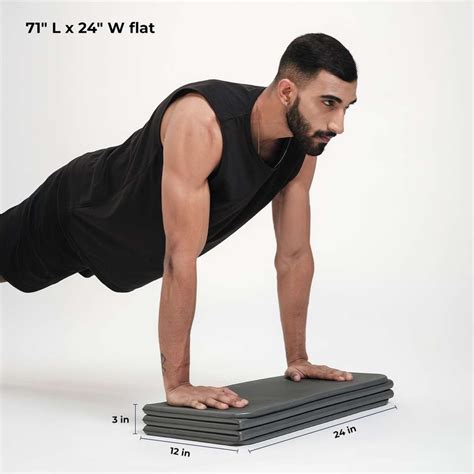 permo Origami Fitness Mat 12mm Foldable Multi-Purpose with Strap, Non ...