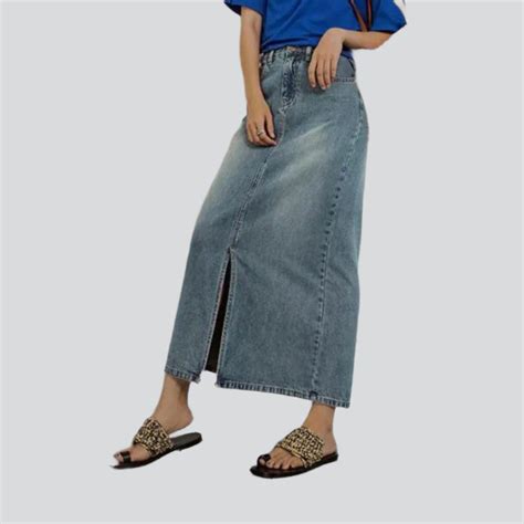 Slit floor-length denim skirt – Rae Jeans