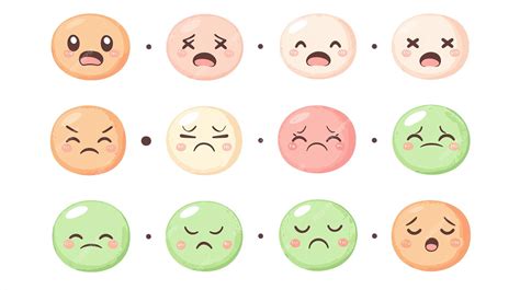 Cute Kawaii Emoji Set Adorable Chibi Emoticons | Premium AI-generated image