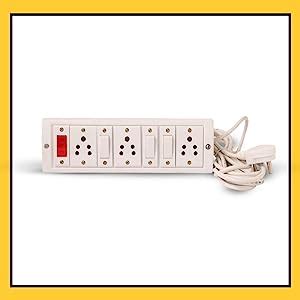 INDRICO Power Strip Extension Multi Outlet Board Fitted with 3 Anchor ...