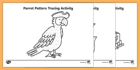 Pirate-Themed Pattern Tracing Activities