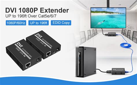 MICROWARE 60m DVI Extender over Cat5e/6, DVI Extender Over Cat6 ...