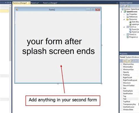 Codes to Create a Splash Screen with Visual Studio 的图像结果