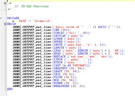 Image result for Oracle Example Code