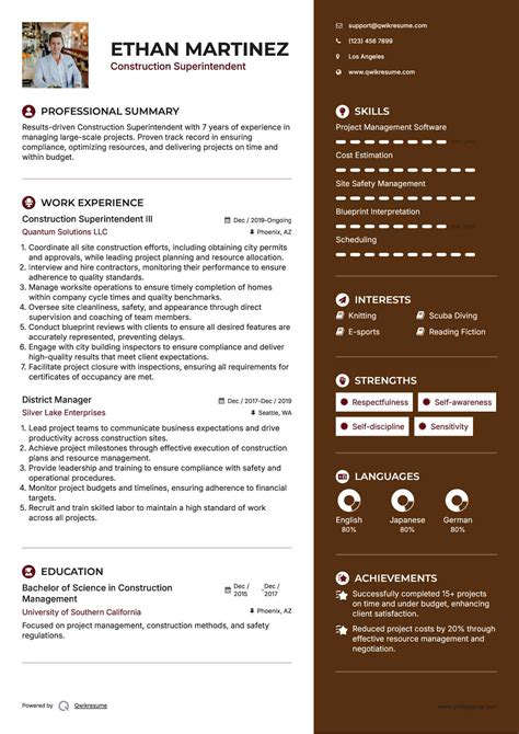 10+ Construction Superintendent Resume Samples & Templates for 2025