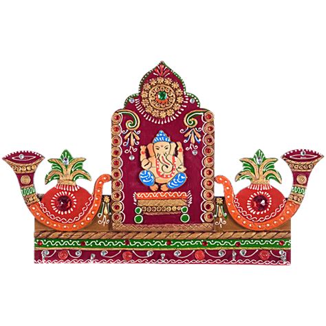 Buy eCraftIndia Papier Mache Lord Ganesha With Shehnai Designer Wall ...