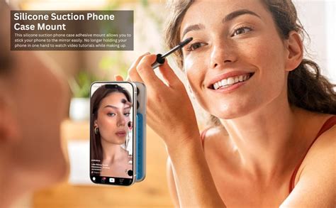 Double Sided Silicone Suction Phone Case Mount (Compatible iPhone and ...