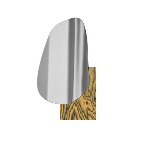 Modern Wall Mirror Lake 3 by Noom in Ettore Sottsass ALPI Wood Veneer ...