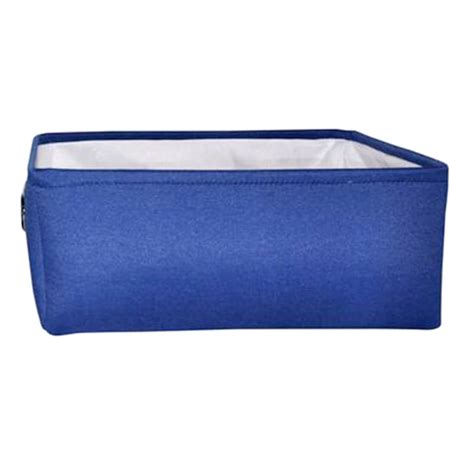 Navy Rectangle Fabric Storage Basket, Large