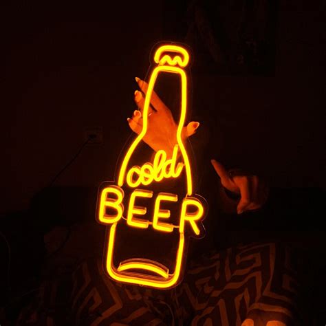 Cold Beer Bottle Neon Sign | Liuyang Lamps