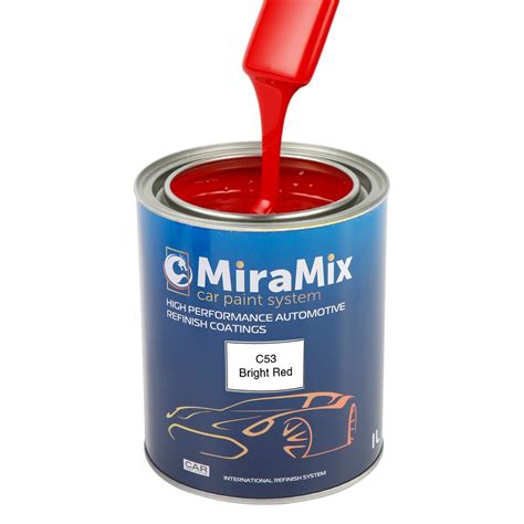 Car Mixing Automotive 1K/2K Color Tinting Auto Repair Paint Spray Paint C53 Bright Red - Car ...