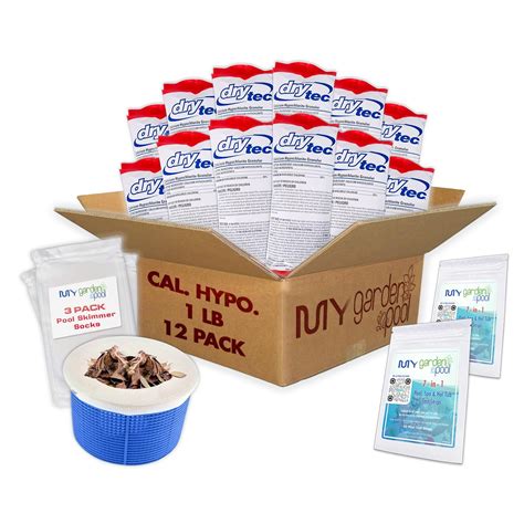 My Garden Pool Calcium Hypochlorite Pool Shock 1 lb 12 Pack, Skimmer ...