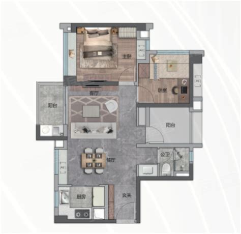 81平米小3房，3平米阳台巧变厨房，这么装修又实用颜值又高！