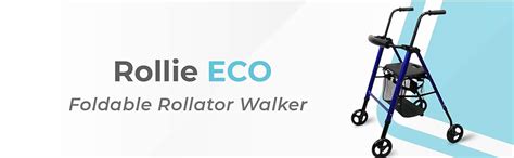 Rehamo Rollie ECO: Aluminum 4-Wheel Foldable Rollator Walker - Durable ...