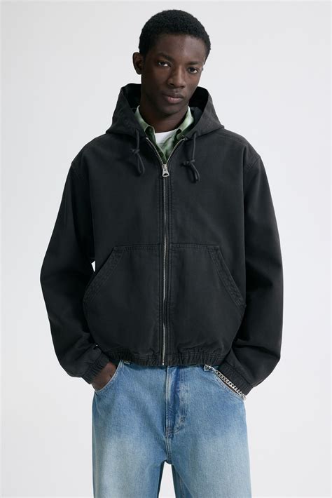 Men’s Dark grey Hooded workwear jacket | H&M IN