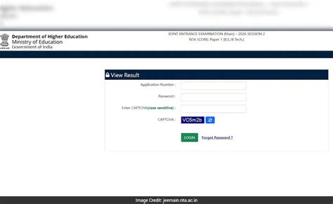JEE Main session 2 result 2026: BE/BTech paper scorecard out, download here