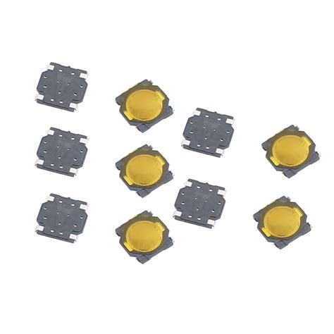 Generic 10Pcs 3.73.70.35mm Panel PCB Momentary Tactile Tact Push Button ...