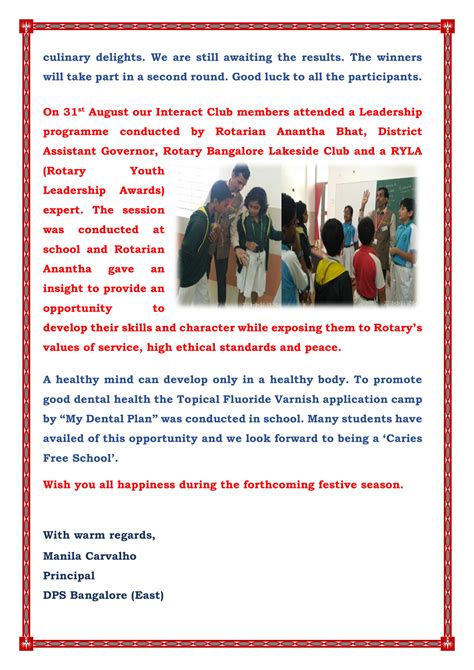 Newsletter from the Principal Desk– August’18 - DPS BANGALORE