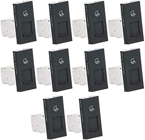Schneider Electric Unica Pure-RJ 45 (With Shutter), Cat 6, Grey (Pack ...
