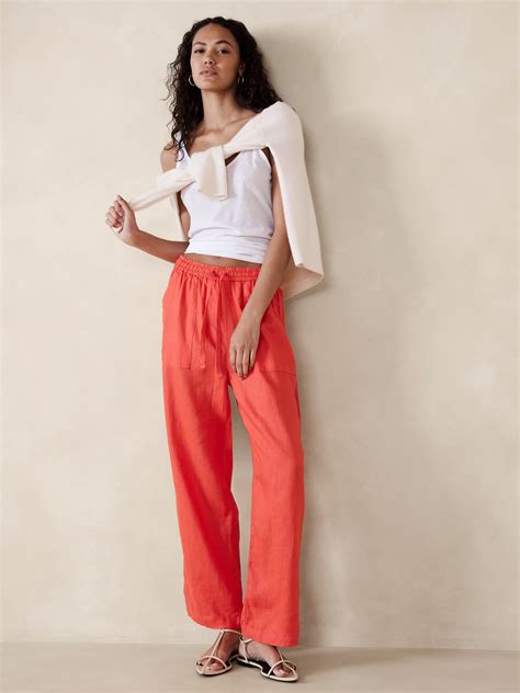 Linen Pull-On Pant | Banana Republic