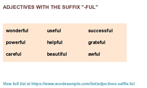 Adjectives with the suffix "-ful" (727 results)