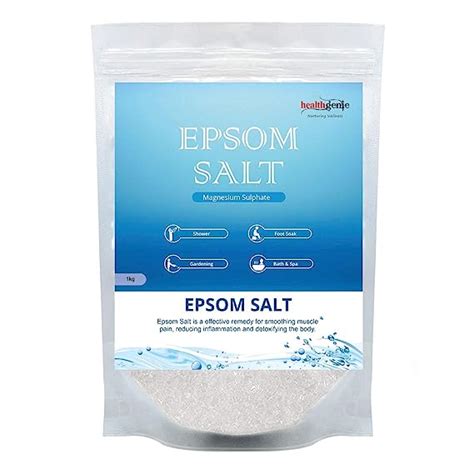 Healthgenie 100% IP grade Quality 1kg Epsom Salt (Magnesium sulphate ...