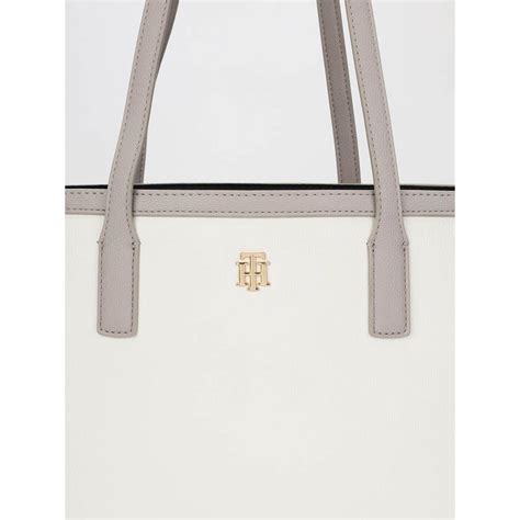 Buy Tommy Hilfiger Solid White Pu Tote Bag Online