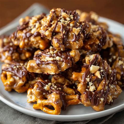 No-Bake Peanut Butter Pretzel Clusters