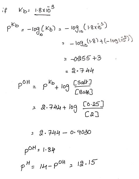 A buffer solution contains 2 moles of NH4OH and 0.25moles of NH4Cl per ...